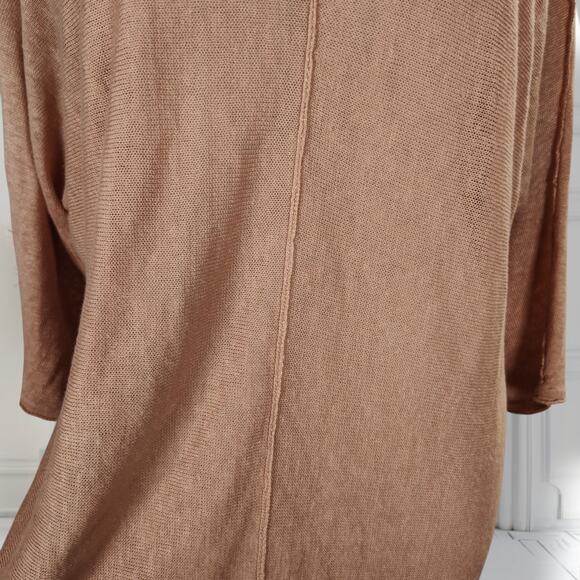 By Malene Birger Linen Knit V-Neck Midi Dress 3/4 Sleeve Minimalist S Inneas - Picture 13 of 16